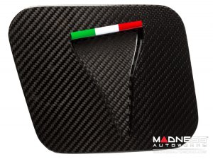 FIAT 500 Hood Scoop - ABARTH NACA Air Intake - Carbon Fiber - Italian Racing Stripe Design